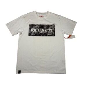 Brooklyn Standard Killin It Skull Edgy Graphic Tee XL White Streetwear NWT